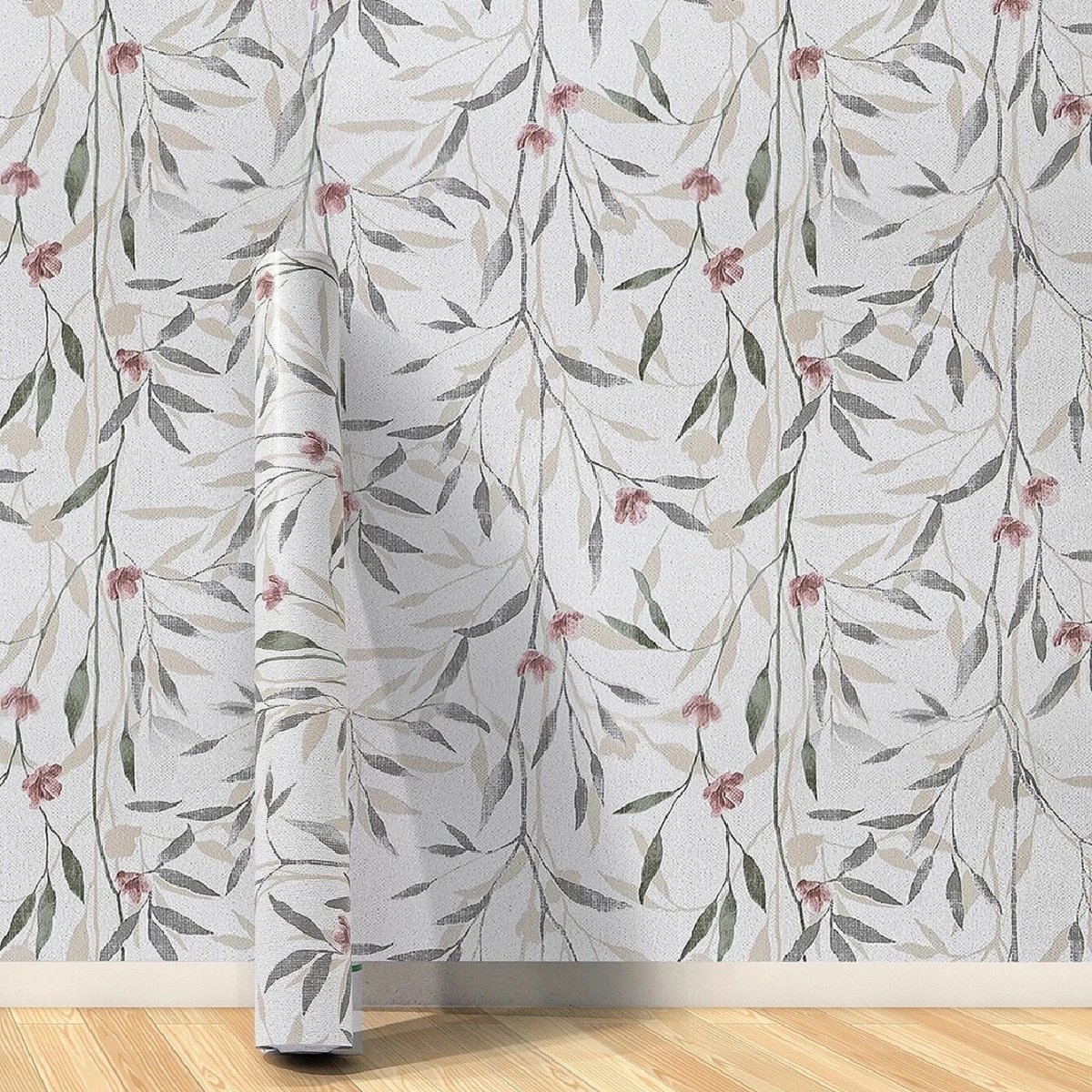 3/6/8m Leaf Wallpaper Peel and Stick Wallpaper Modern Leaves Contact Paper Self Adhesive Wallpaper for Bedroom Wall Decoration grey brick peel and stick wallpaper self adhesive faux brick wall paper removable grey brick wallpaper brick contact paper film