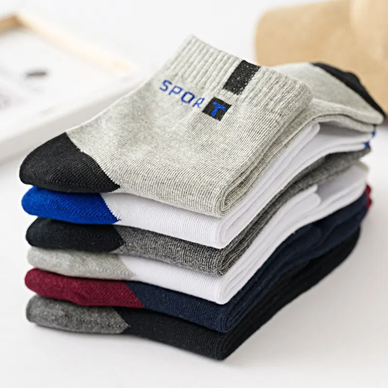 5/10/20 Pairs Breathable Fiber Sports Socks, Cotton Ankle Socks, Boat Socks, Invisible Ankle Socks, Business Boat Socks, Ankle Socks, Casual Socks, Invisible Low Cut Socks, Short Socks, Athletic Socks, Gym Socks, Breathable Socks, Cotton Blend Socks, Business Socks Men Tube Absorb Sweat Deodorant Nonslip For Spring Summer Autumn