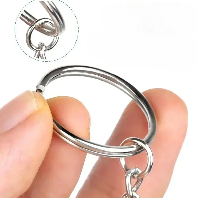Silver Plated Metal Keyring Split Rings for DIY Keychains - Set of 10/50/100 Pieces