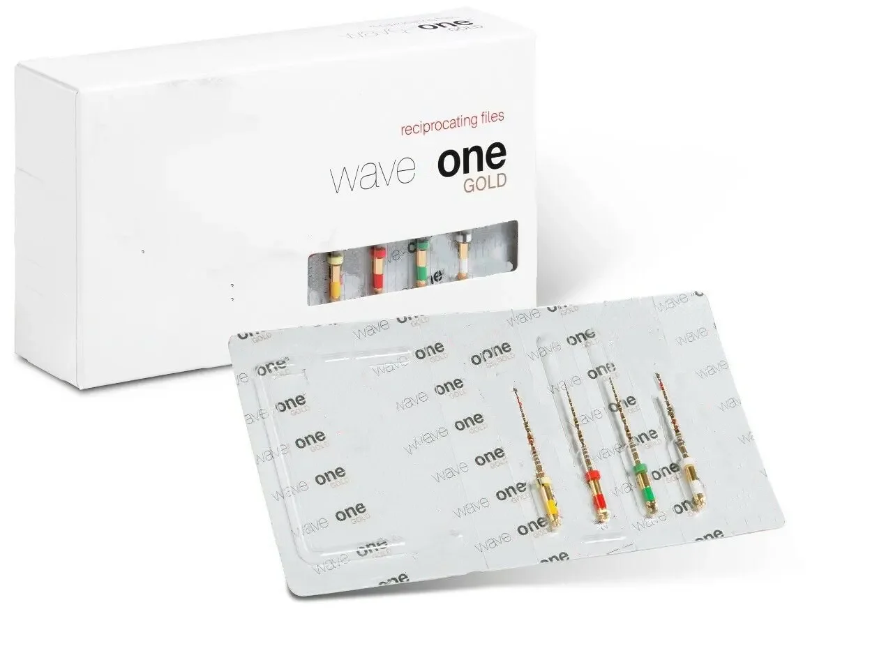 3Pks/12pcs Wave taper one Gold ENDODONTIC RECIPROCATING Files Endo Root Canal Treatment Dental Rotary Filestistry Instrument 5
