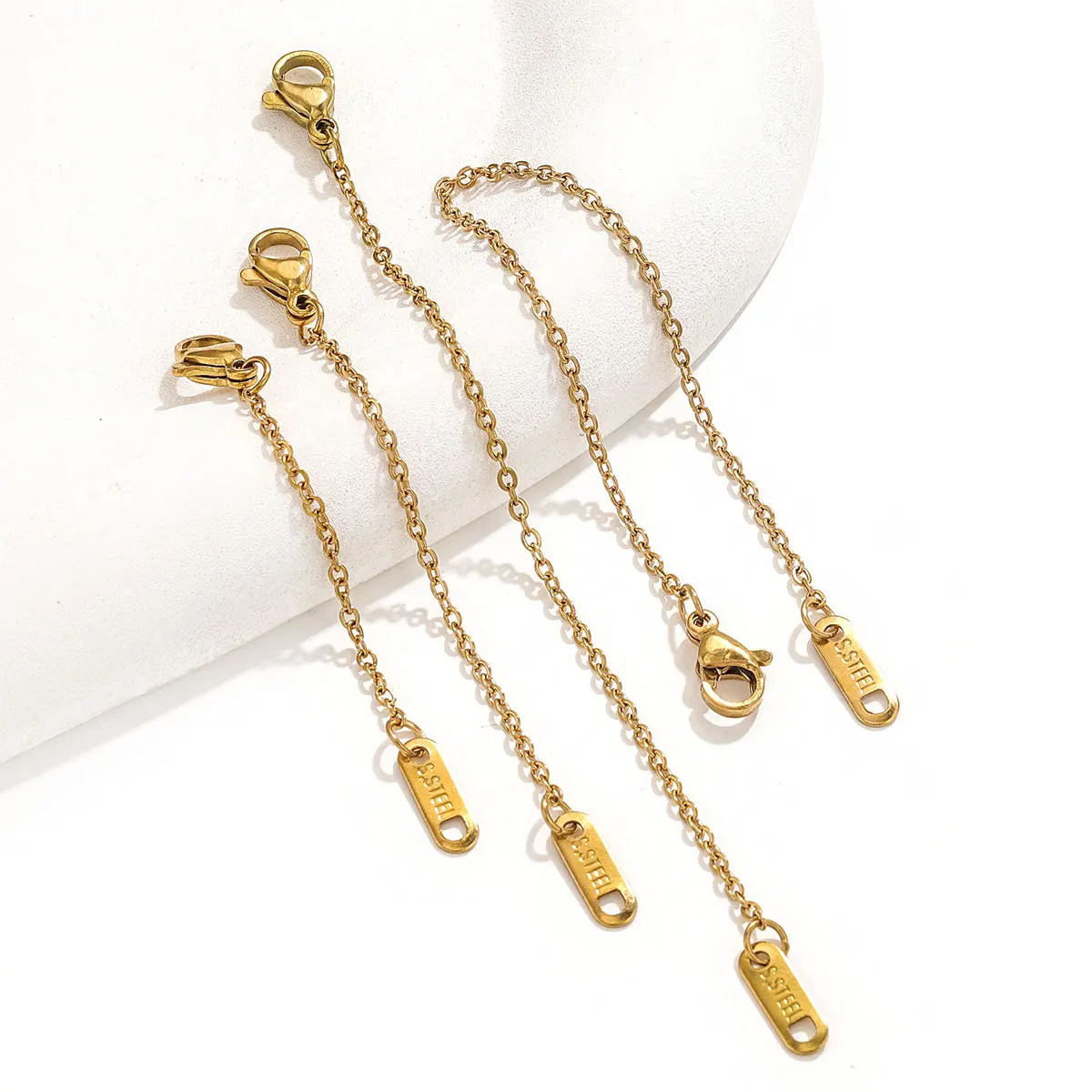 Stainless Steel Extension Extended Tail Chains Lobster Clasps Connectors DIY Jewelry Making Findings Bracelet Necklaces 3