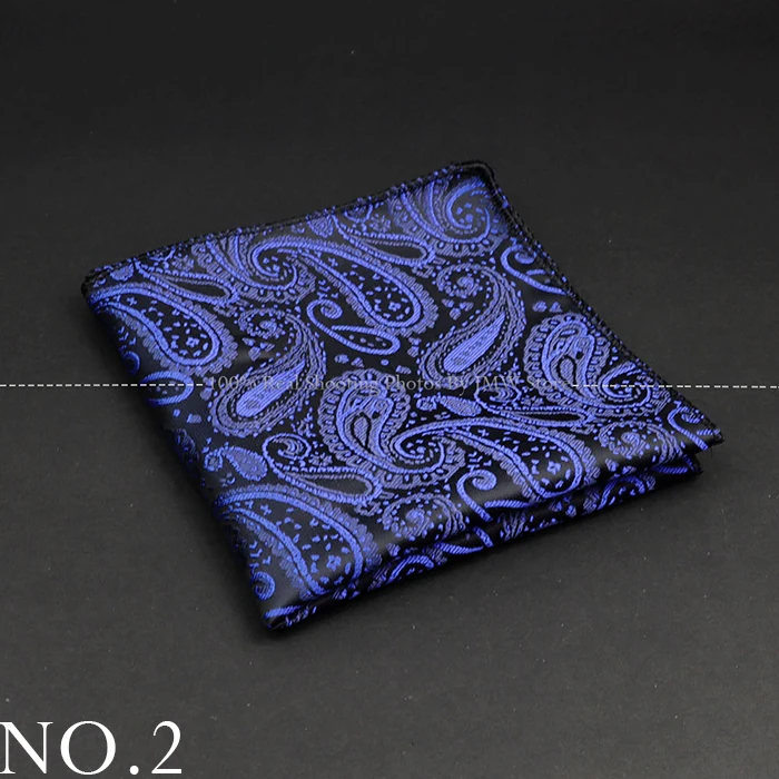 Männer Solide Farben Taschentuch Schals Vintage Paisley Männer Anzug Einstecktuch Hochzeit Kleid Brust Handtuch Anzug Zubehör Geschenk – Detail 2