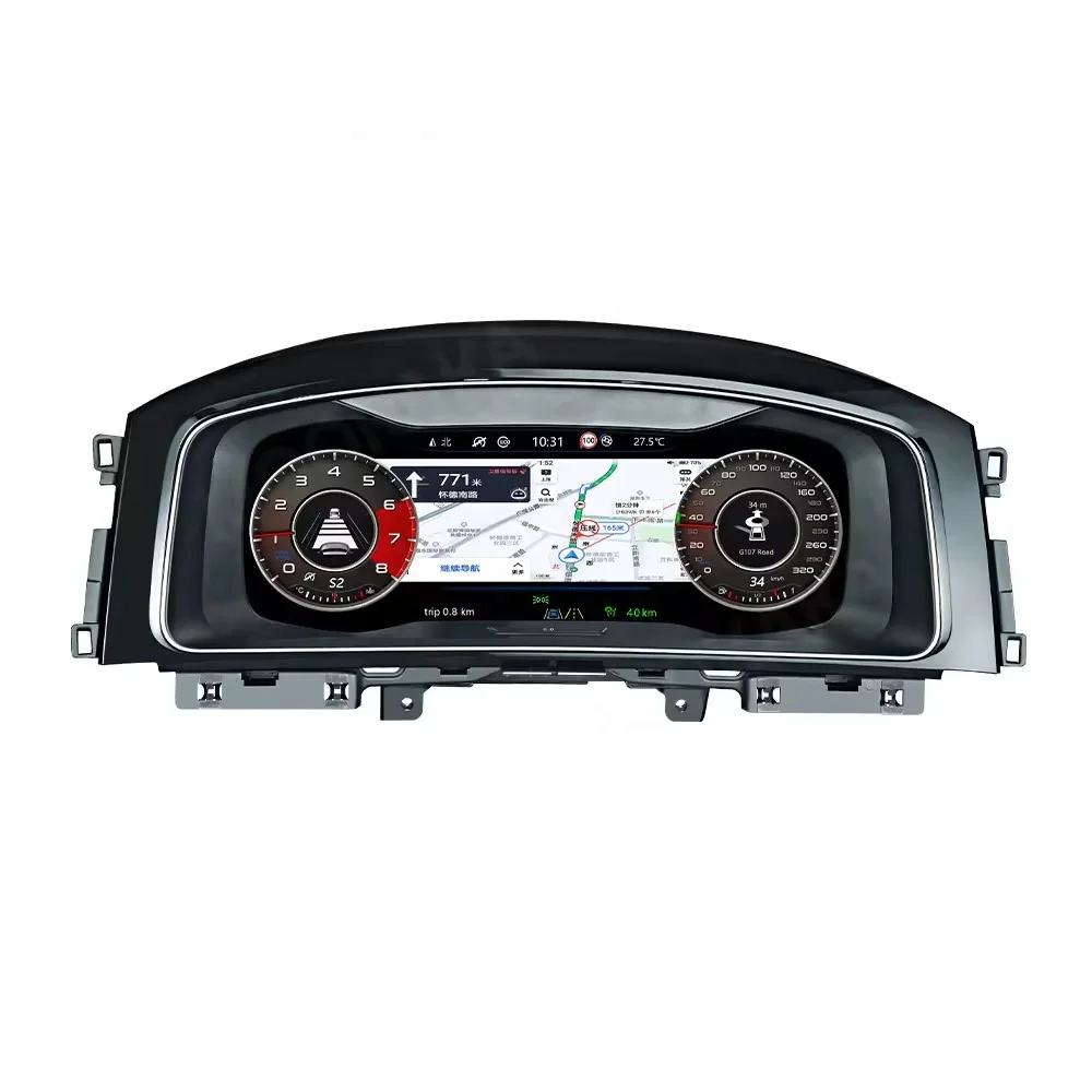 26스타일 BC 로드나비 LCD 속도계 자동차 계기판 (CC 골프 7 GTI MK7 파사트 B8 디지털 대시보드 패널용)