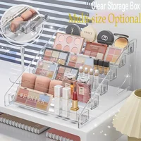 Transparent Storage Box Eyeshadow Disc Nail Polish Air Cushion Display Rack Girls Bedroom Dresser Cosmetics Shelf 2
