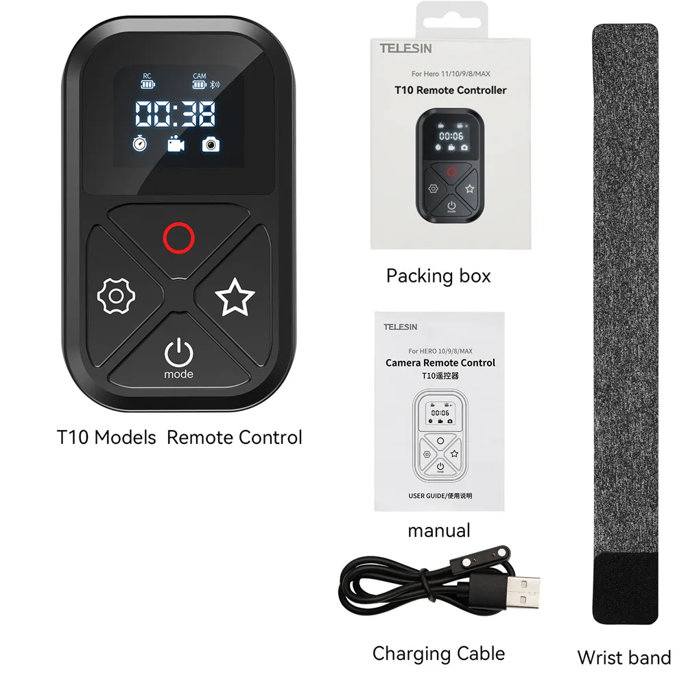 Telecomando Bluetooth TELESIN Per GoPro Hero 8-13 - Impermeabile, Fino A 5 Telecamere, 80m Di Portata - Foto 3