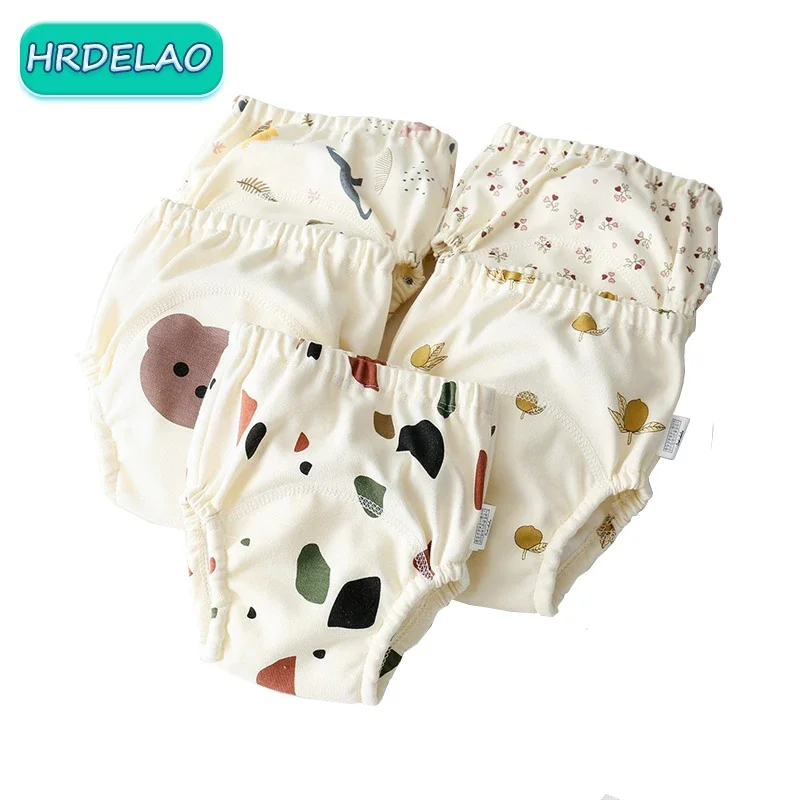 Baby Cartoon Cotton Waterproof Diaper Pockets Training Pants
