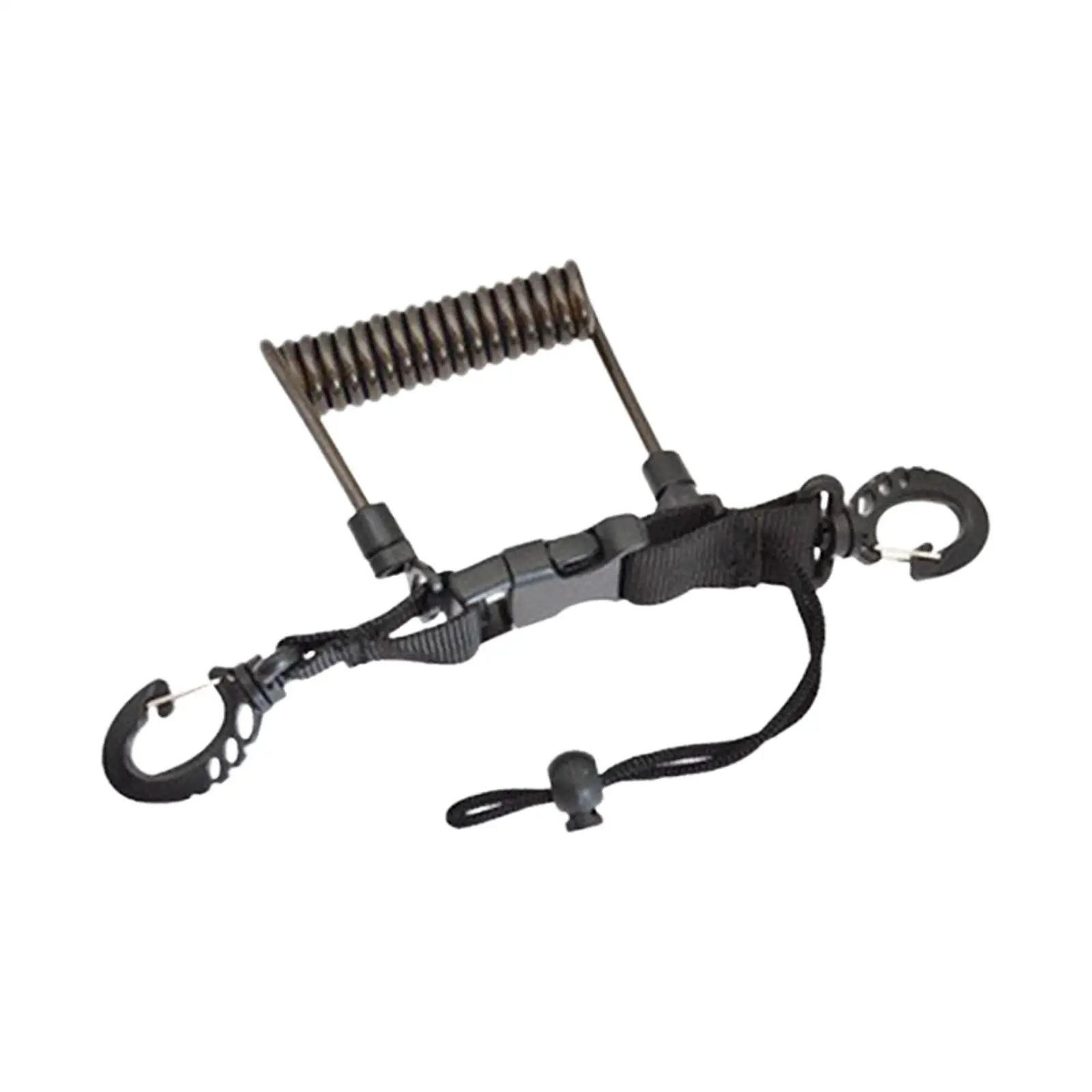 스쿠버 다이빙 코일 매는 밧줄 클립 스트랩이있는 카메라 코일 매는 밧줄 스프링 코일 매는 밧줄 수상 스포츠 용 수중 다이빙 도구