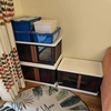 Double-door Kitchen Cabinet Home Kitchen Furniture Multi-functional Folding Storage Cabinet Living Room Snack Storage Box C 6