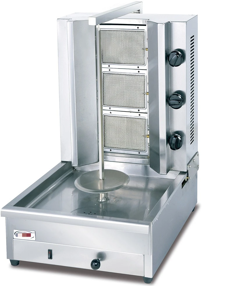 Gas Grill GB 800 Three Burner Middle Eastern Turkish Kebab Machine Rice Mixer BBQ Cooker