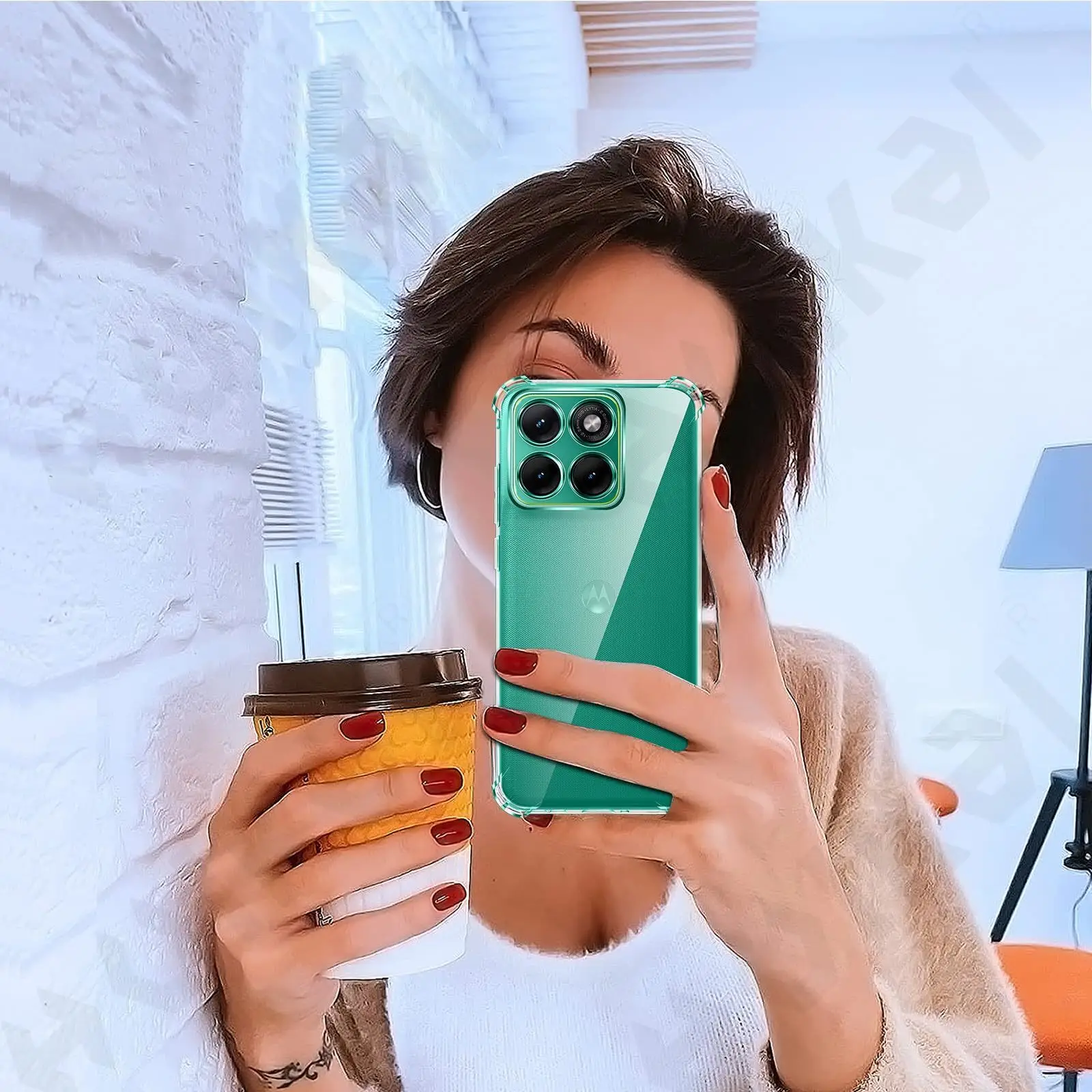Transparent Soft TPU Case with Corner Bumper Cushion Protection