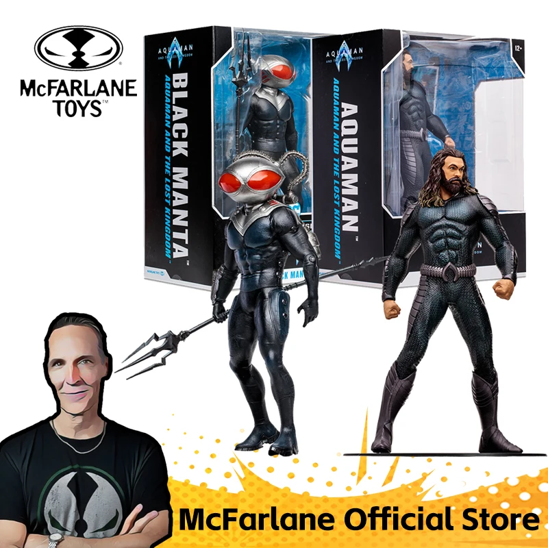Mcfarlane Toys 1/10 Action Figure Aquaman & Black Manta (Aquaman E The Lost Kingdom) Kit Garage Per Bambole Modello