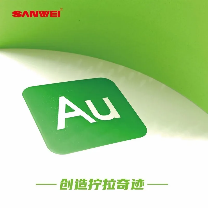 Table Tennis Rubber Sponge SANWEI AU Green Ping Pong Ball Rubber Ultra Light and Astringent Reverse Adhesive Cake Sponge and Adhesive