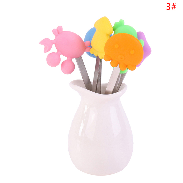 Mini Fruit Fork Disposable plastic Forks For Party BBQ Sticks Picks Skewer Set Home Dining Food Cake Fruit Fork