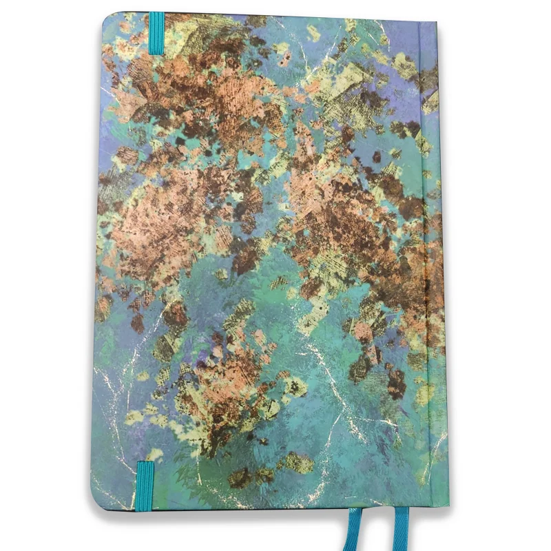 A5 notebook with hard shell paper agenda with strap color cover diary