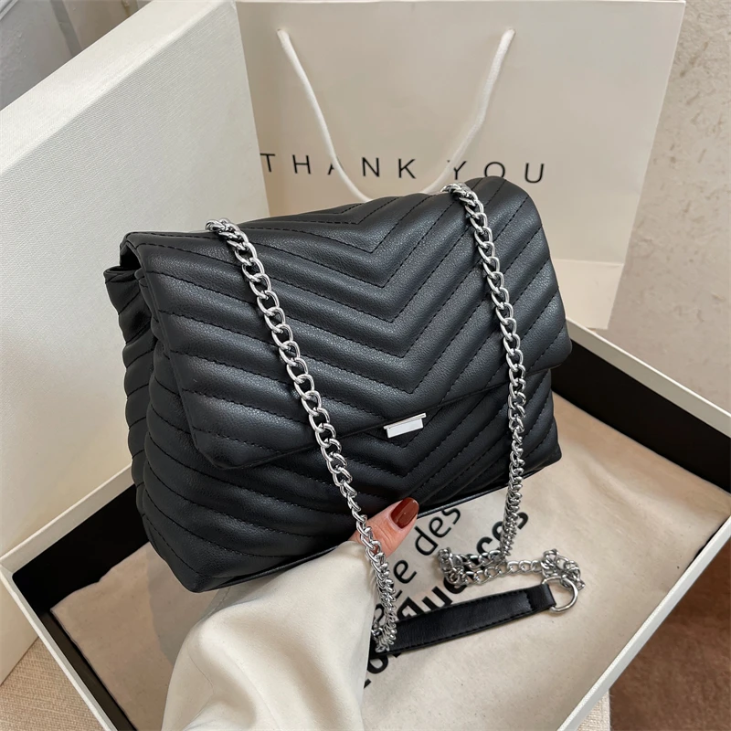 Marca de Luxo Bolsa do Telefone Bolsas Femininas Feminino Ombro Crossbody Corrente Couro Preto Elegante Pequena Aleta Móvel 2022 11 Computers & Electronics