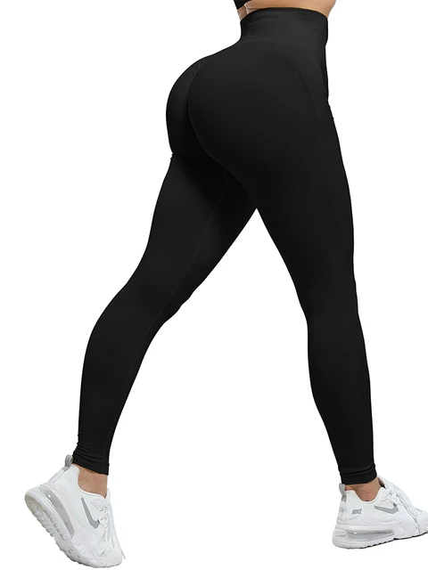 Leggings fitness de cintura alta para mulheres, legging esportiva push up  para senhoras, calças justas de ioga, calça casual de ginástica, tamanho  grande - AliExpress