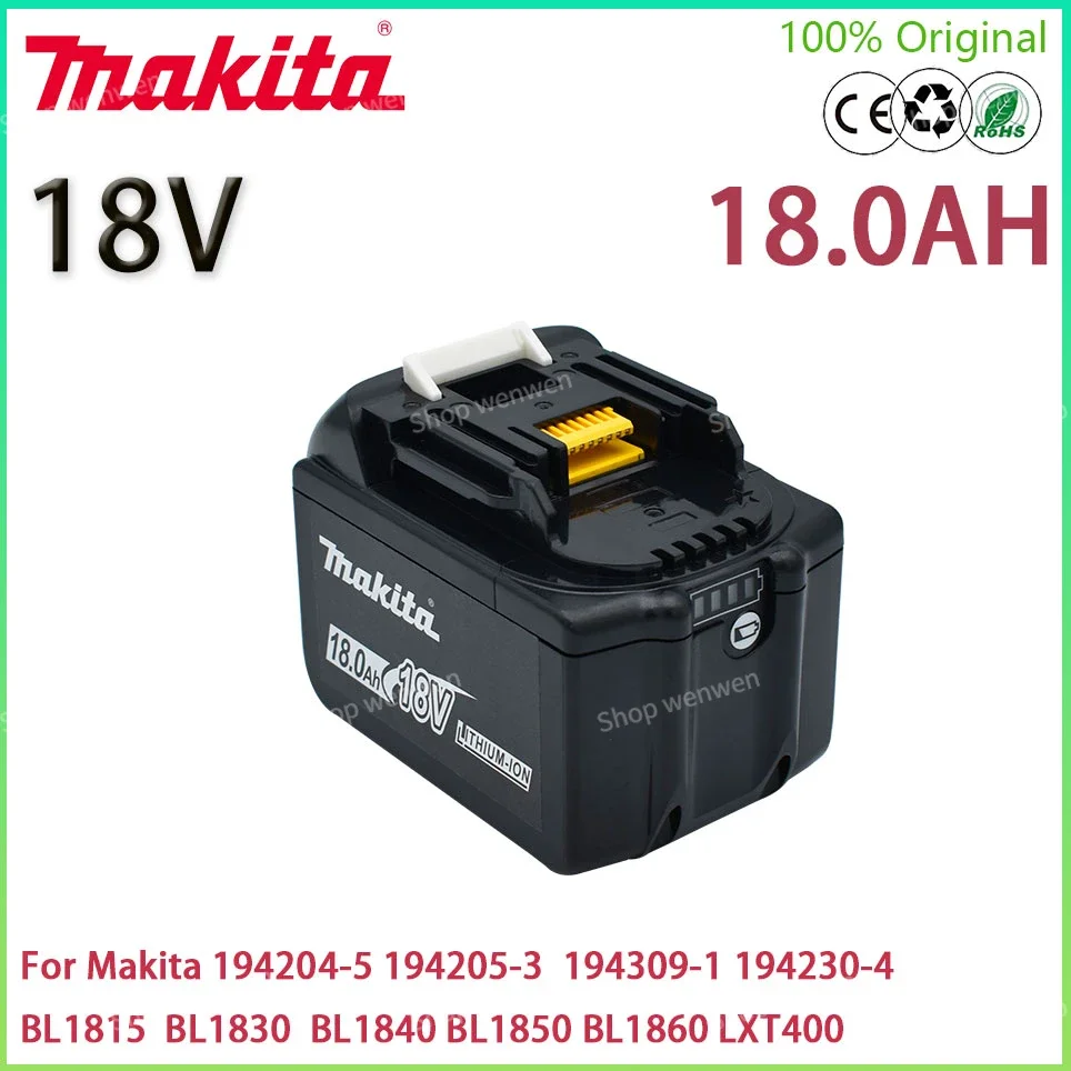 

Makita 18V 18.0Ah Rechargeable Battery ,For Makita BL1830 BL1830B BL1840 BL1840B BL1850 BL1850B Power Tools Battery