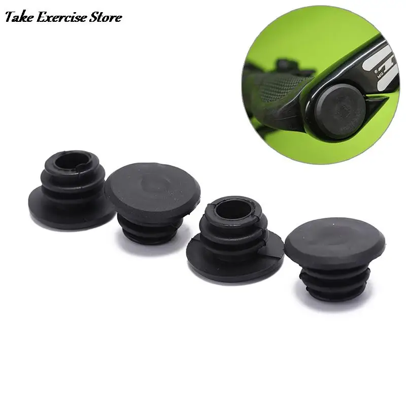 

Hot Bike Black Mini Rubber Grip Handlebar Bar End Plugs Stoppers Caps 4pcs