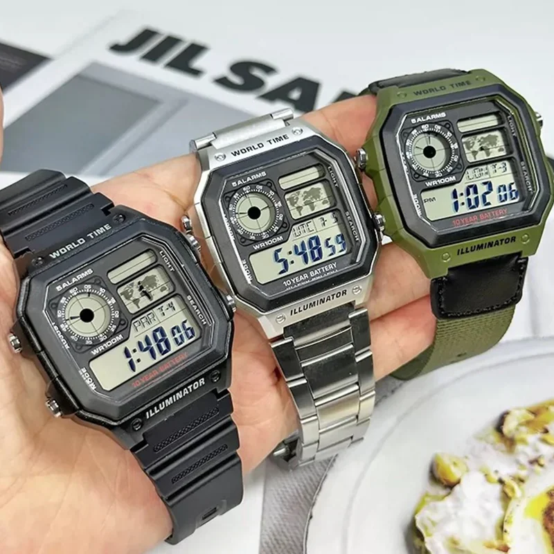 

Luxury F91W Band Watch Waterproof Retro Digital Stainless Steel Sports Military Watches Men Women Electronic Wrist Watch Clock