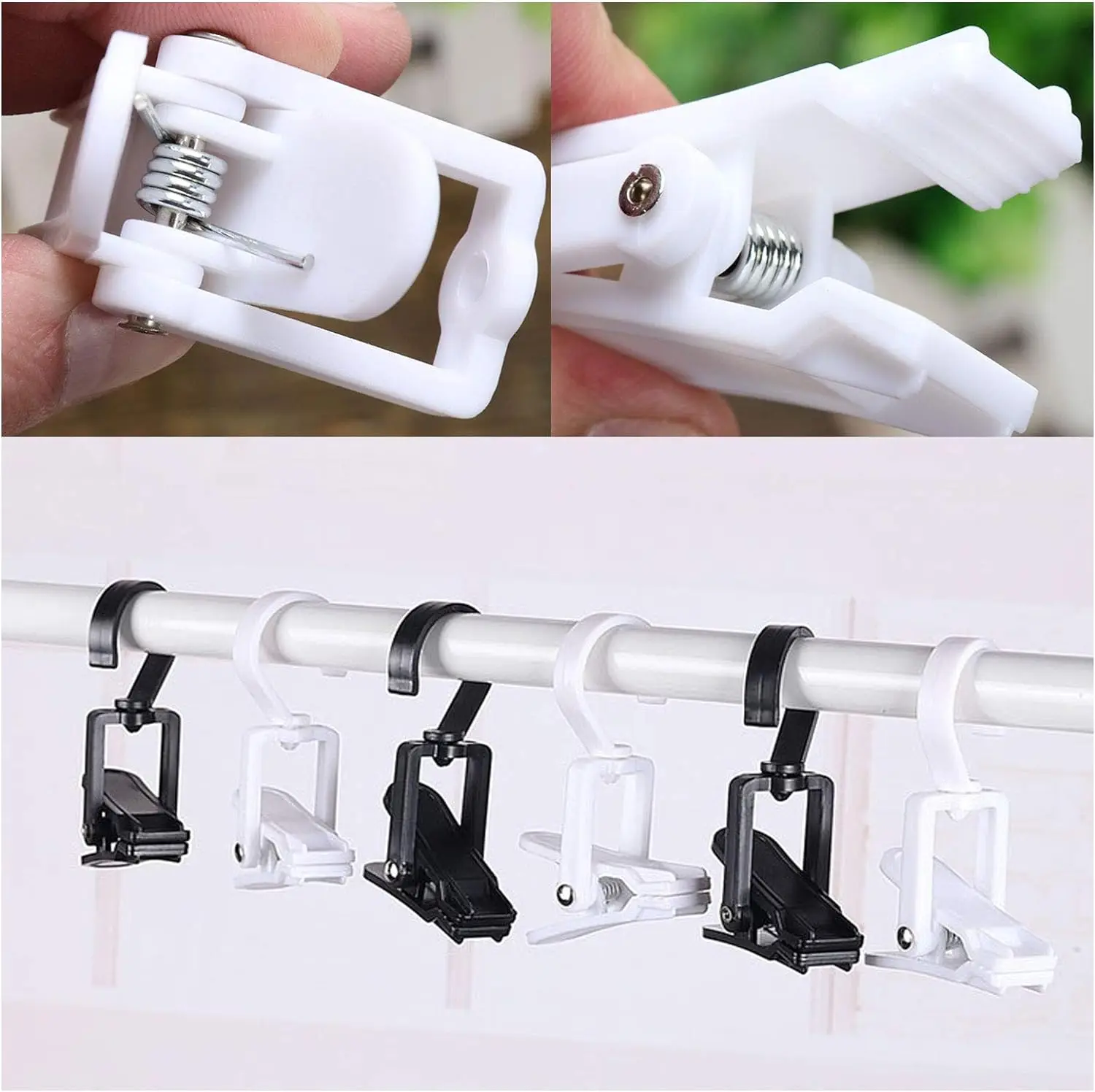 Set 30 Ganci Con Clip In Metallo Antiscivolo - 360° Rotanti, Per Appendere Vestiti, Scarpe, Asciugamani