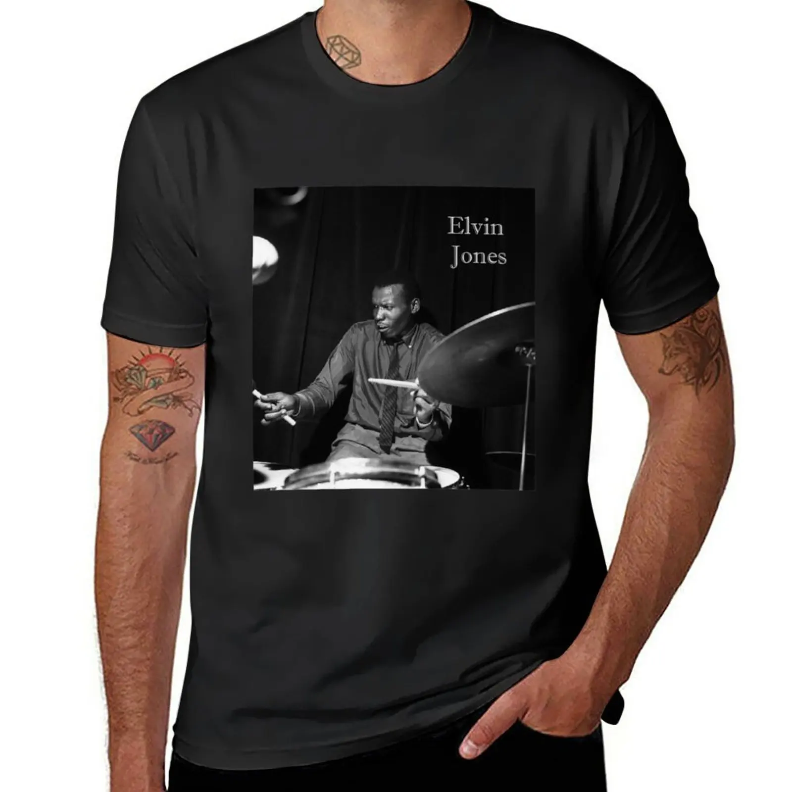 

Elvin Jones T-Shirt oversized blanks hippie clothes tees men workout shirt