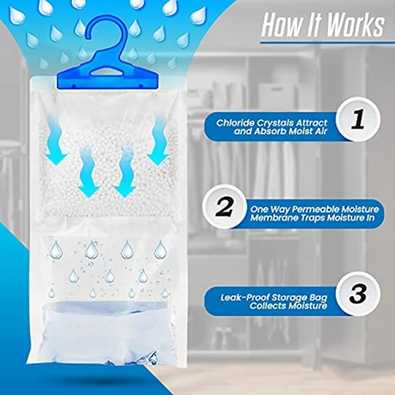 Hot SV-Wardrobe Moisture Absorber 20 Pack Hanging Dehumidifier Against Moisture Anti-Mould