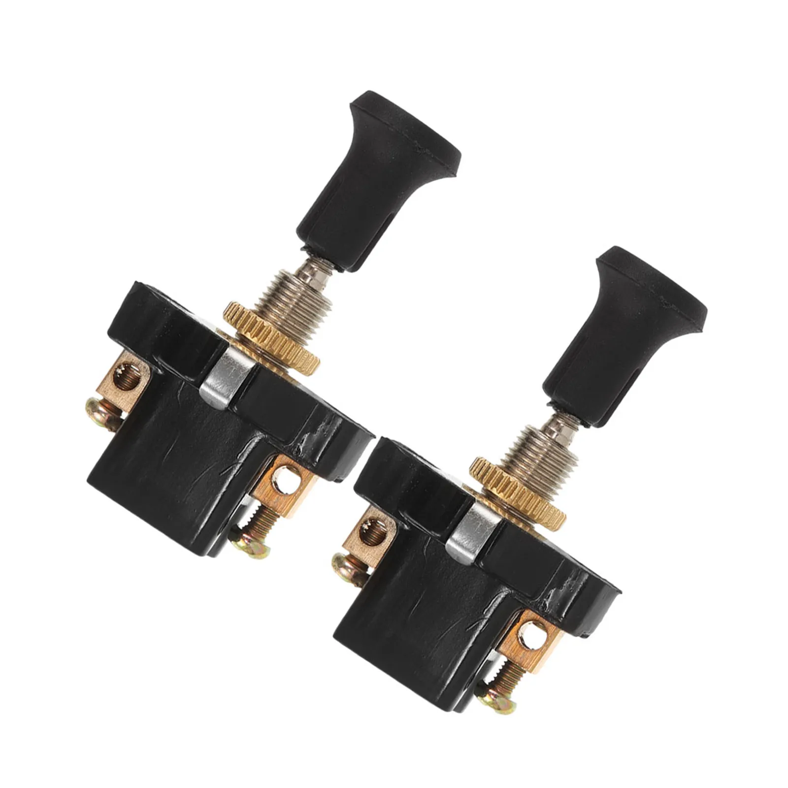 2Pcs 헤드라이트 스위치 트럭 수정 조명용 범용 싱글 풀 스위치 12V 24V 천장 팬 라이트 교체