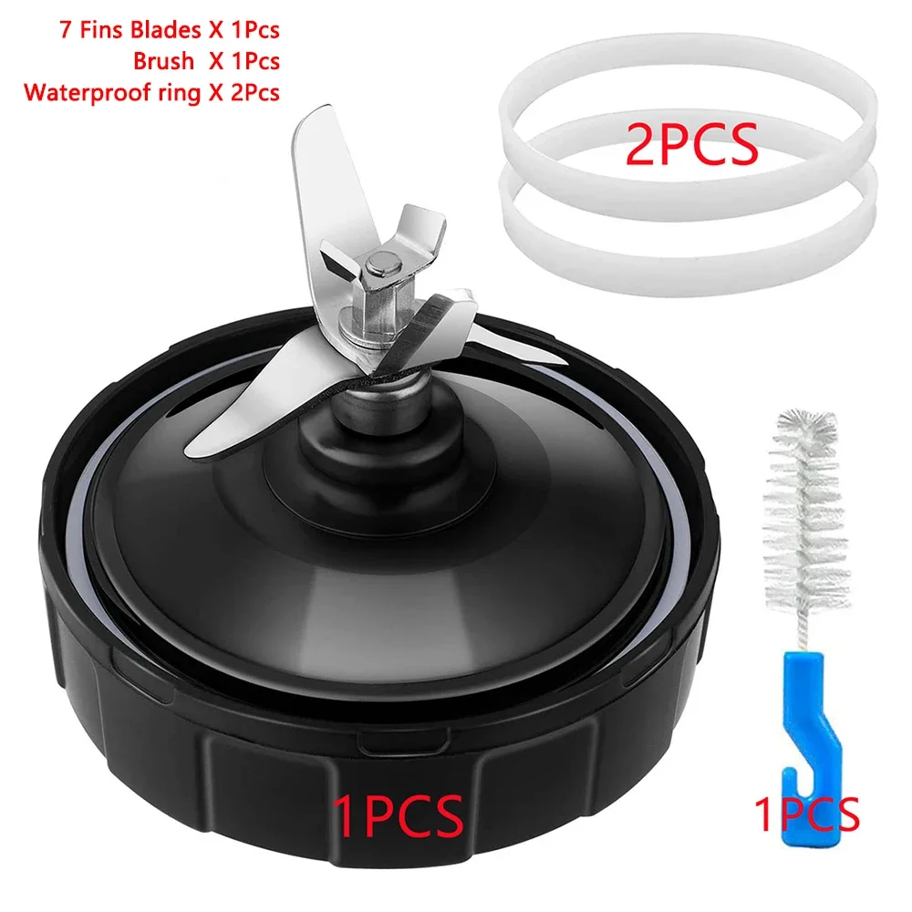 7 Fins Extractor Blades Replacement Part with Brush and Washer Rubber for Nutri Ninja Blender for Auto IQ BL682 BL480 BL640 blender juicer parts