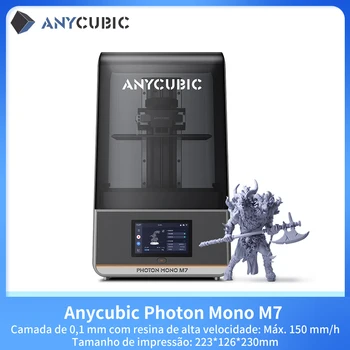 ANYCUBIC DLP SLA LCD Impressora 3D de alta velocidade Impressora de resina 3D Photon Mono 4, M5s Pro, M7 Pro, Photon P1, D2 e máquina de cura de lavagem