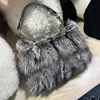 Women Winter Real Fox Fur Handbag Luxury Genuine Fur  Party Bag Tote Designer High Quality Real Silver Fox Fur Handbags Female 4