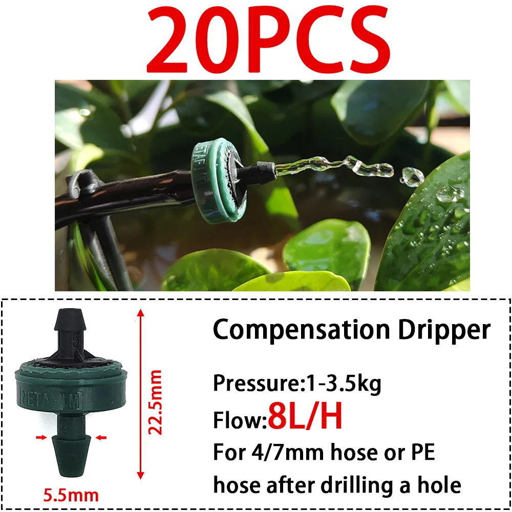 WUJIE Gewächshaus-Bewässerungssprinkler Tropfer Tropfbewässerung Garten Verstellbare Nebel-Emitter Pfahl-Mikrosprüh-Rotationsdüse – Detail 15