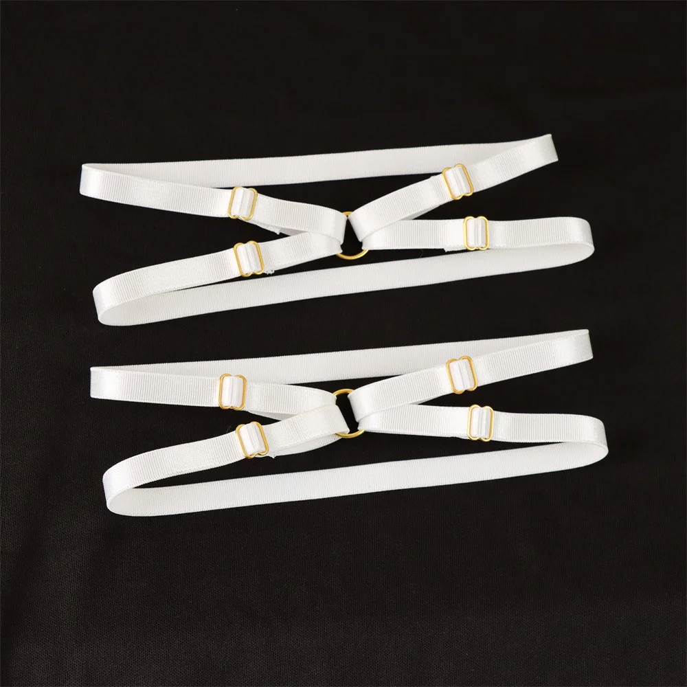 Lolite Gothic Gummiband Bandage Schwarz Bein Oberschenkel Kreuz für Frauen Verstellbarer Strumpfgürtel Vielseitiger Körper Strand Y2K Schmuck – Detail 13