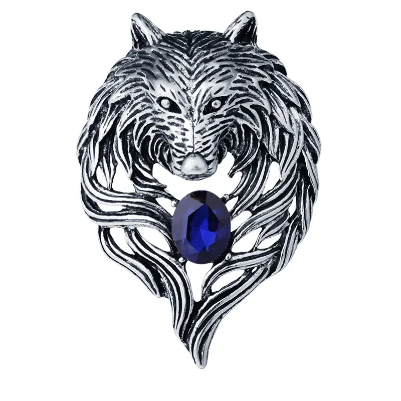 HETICA Vintage Dragon Skull Brooch - Animal Theme Lapel Pin For Men & Women