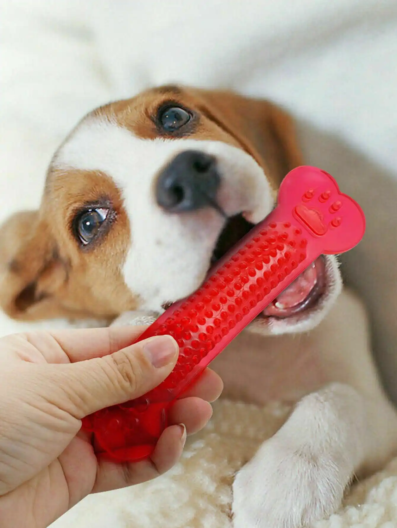 Bone Dog Toy for Aggressive Chewers Durable Enrichment Play Dental Care