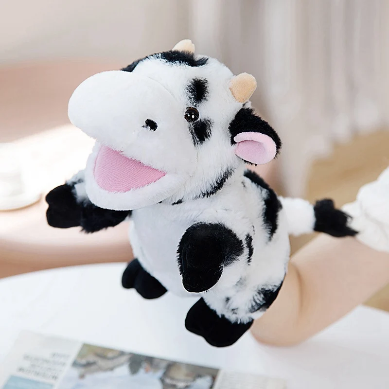 thumbnail image 1 of 30 Styles Stuffed Plush Animals Toys Hand Finger Story Puppet Cute Dolls Educational Babys Duck Lamb Cow Dog Horse Children Gift, 1 of 5