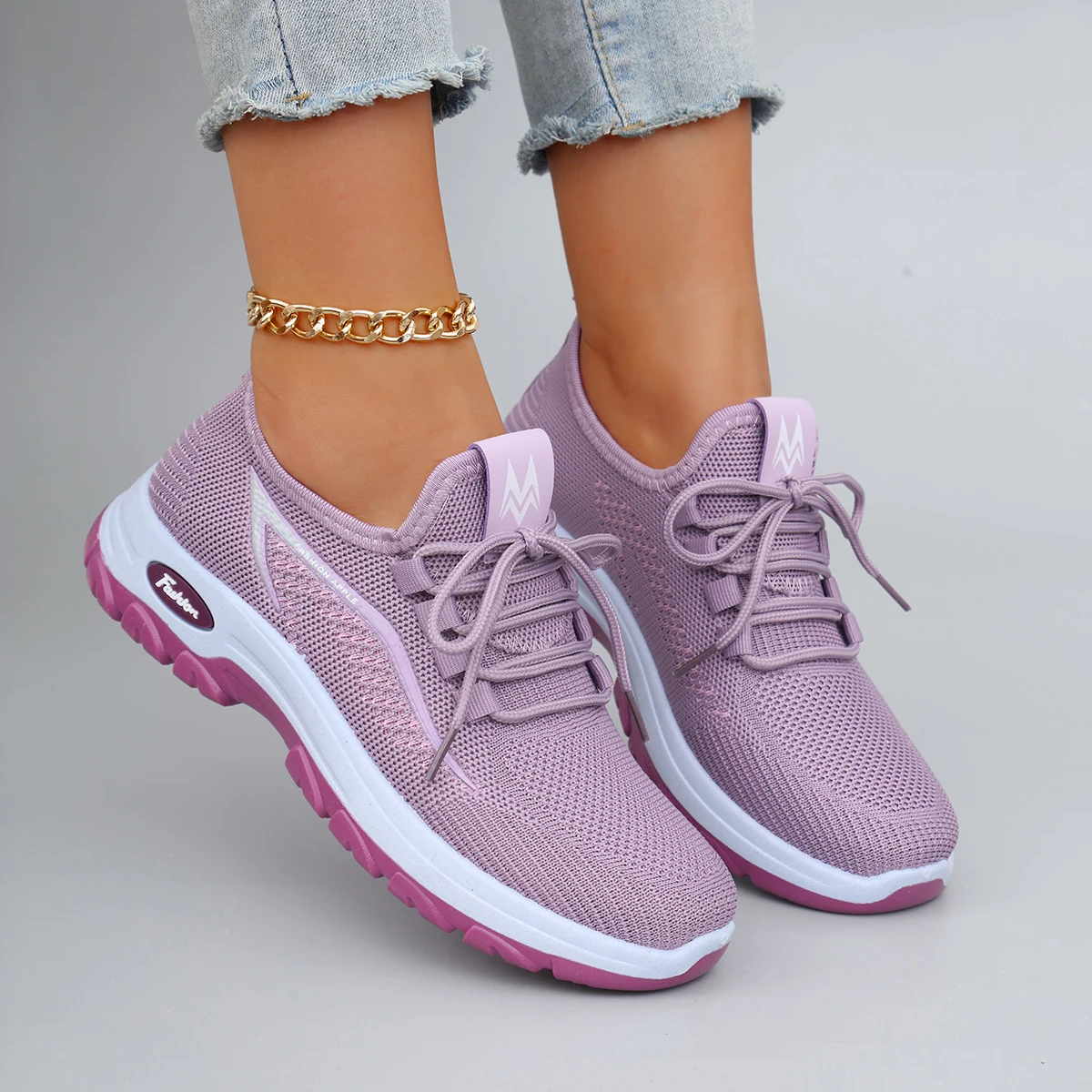 أحذية نسائية صيفية مسطحة من القماش الشبكي قابلة للتنفس، أحذية نسائية كاجوال، أحذية رياضية، تخفيضات، شحن مجاني