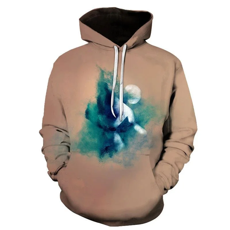 Sudadera con capucha con gráficos 3D coloridos para hombres y mujeres, ropa informal negra, sudaderas con estampado de grafiti divertido, sudaderas con capucha de alta calidad