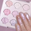 Shell Eyeshadow Palette Sparkling Pearlescent Glitter Eye Shadow Plate Diamond Highlight Eye Makeup Cosmetic for Autumn Winter