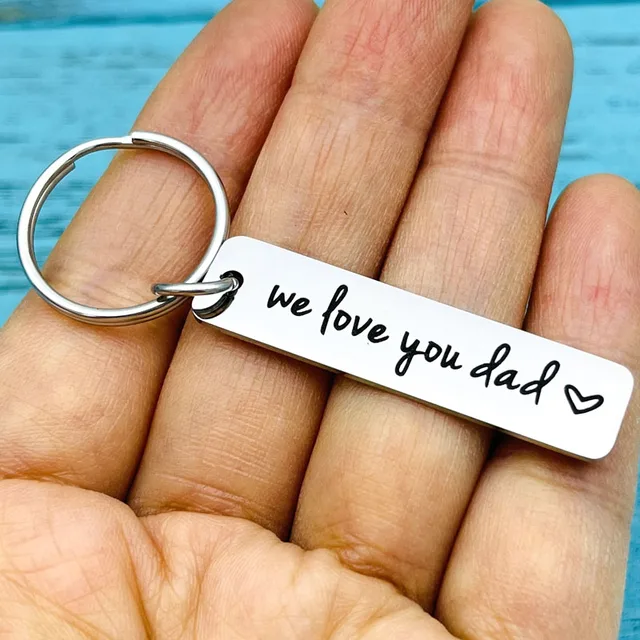 Portachiavi Personalizzato Per Papà - In Acciaio Inox Con Messaggio 'Ti Voglio Bene', Regalo Per Festa Del Papà - Foto 5