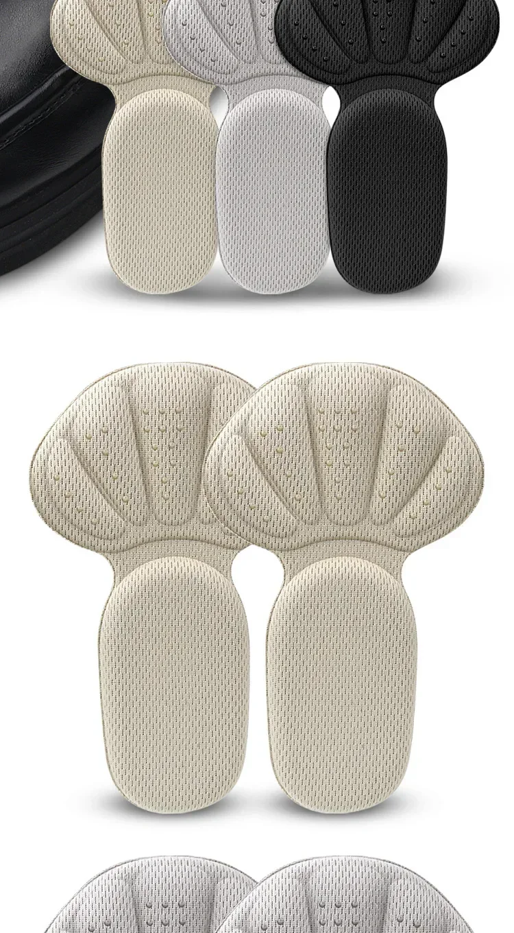 Fersenschoner für Sneaker, Fersenschutz, Fußpolster, Schmerzlinderung, Größenreduzierer, rutschfeste Schuh-Einlegesohlen, T-förmiges Fußpflege-Polster, Fersengriffe – Detail 9