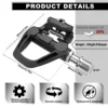 BUCKLOS Road Bike Aluminum Pedals 6 Degree Bicycle Self-Locking Pedal with Locking Plate for SPD-SL Cr-Mo Steel/Titanium Spindle 3