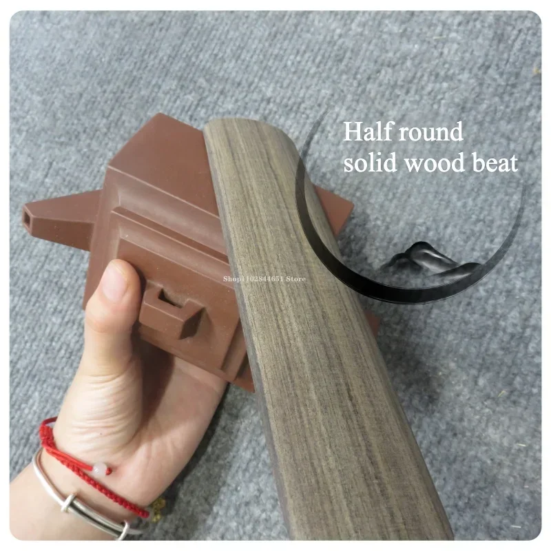 Purple Clay Teapot Tool Half Round Long Solid Wood Racket Hand-DIY Pottery Square Teapot Flower-pot Molding Clay Patting Tools