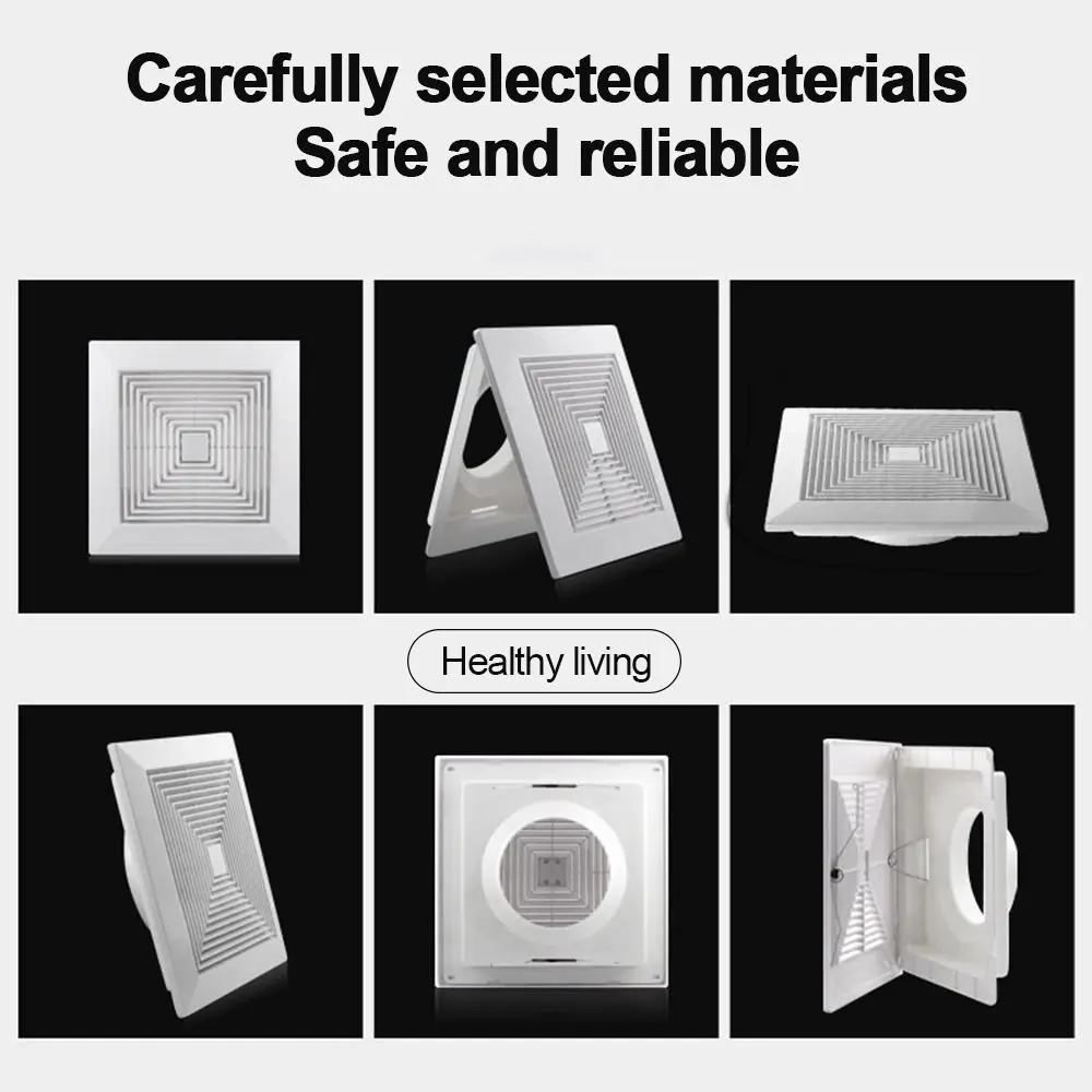 Useful Plastic Grille Air Outlet Square Ventilator Cover Ceiling Vent White Ventilation Hood Indoor Use