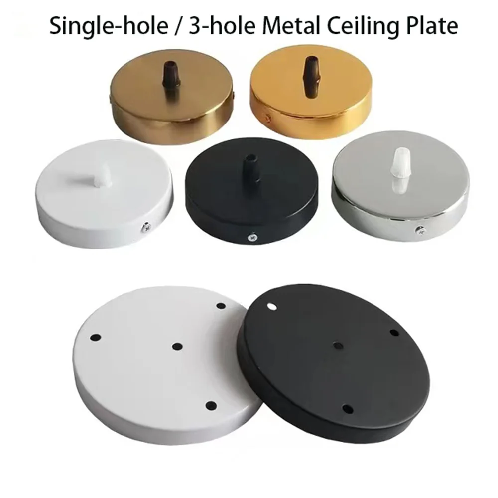 Metal DIY 10/12/15/20/25/30cm Gold Brass Ceiling Plate Wall Sconce Mount LED Base Vintage Pendant Lamp Disc Base Ceiling Canopy