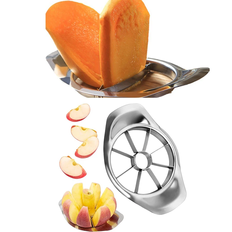 Stainless Steel Mango Cutter Apple Slicer Vegetable Knife Corer Kitchen Easy To Use Peeler Fruit Splitter Cutter Divider Tools 2 Stainless Steel Mango Cutter Apple Slicer Vegetable Knife Corer Kitchen Easy To Use Peeler Fruit Splitter Cutter Divider Tools 2