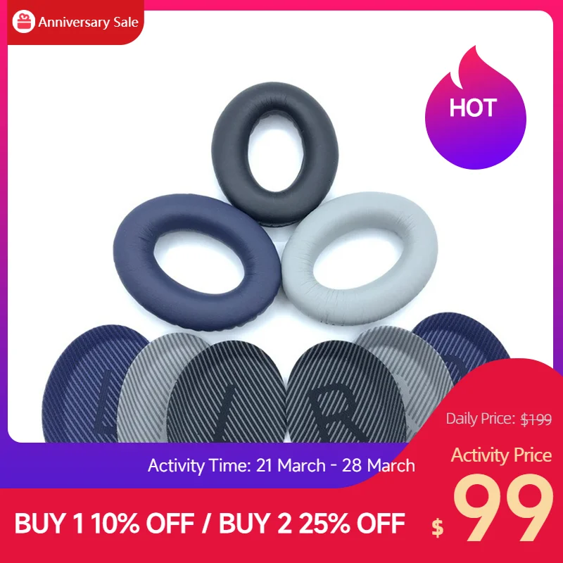 

1 Pair Replacement foam Ear Pads pillow Cushion Cover for BOSE QuietComfort 35II QC35 Headphone Headset EarPads