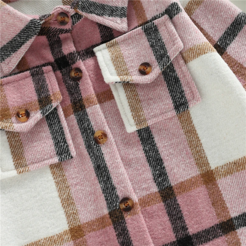Generisch Jacken für Frauen 2025 Flanell Plaid Shirt Jacke, Plaid