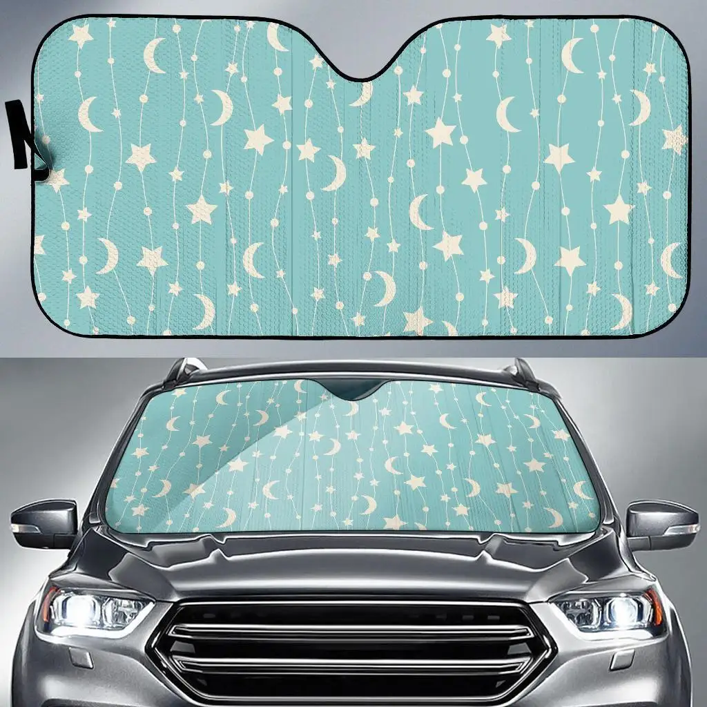 

Moon Star Pattern Print Auto Sun Shade Car Windshield Window Cover Sunshade