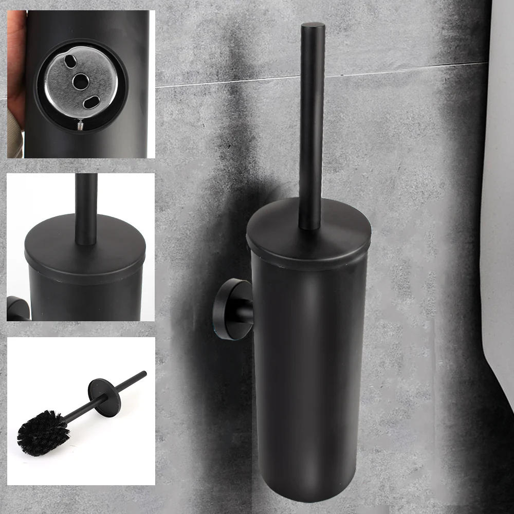 Bathroom Accessories Toilet Brush Set Toilet Brush Holder Wall Mounted Toilet Brush Clean Tool 304 Stainless Steel Cleaning Brush Holder Sets Bathroom Accessories bathroom accessories,toilet brush set,toilet brush holder