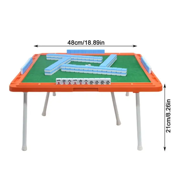 Outdoor Travel Entertainment Family Game Durable Colorfast Mini Game Set Travel Set No Odor Mahjong With Table Legs For